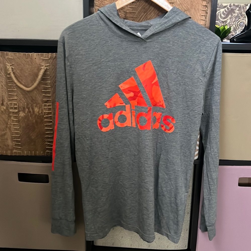 Adidas long sleeve hooded t-shirt